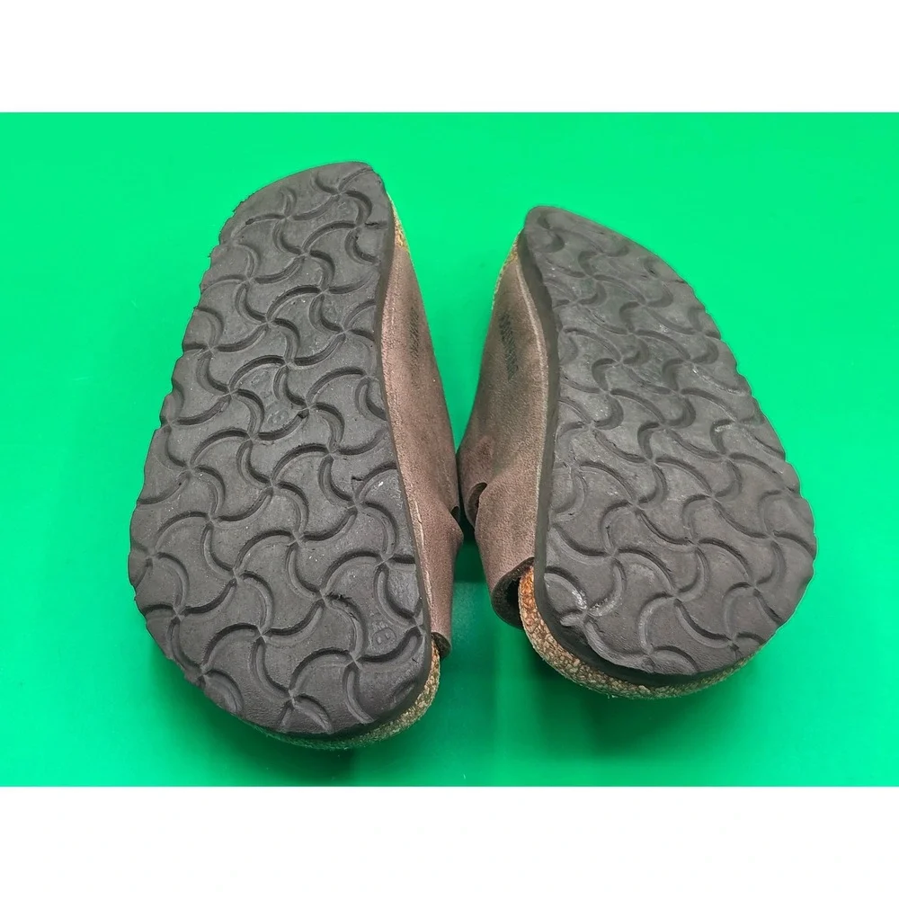 Birkenstock Arizona Kids Sandals Size 28 C10 Brown Metallic Two Strap Slides